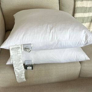 2 Restoration Hardware 22x22 down filled throw pillow inserts. Never used.
